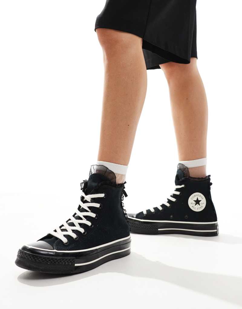 Converse Chuck 70 Ruffles & Bows sneakers in black Converse