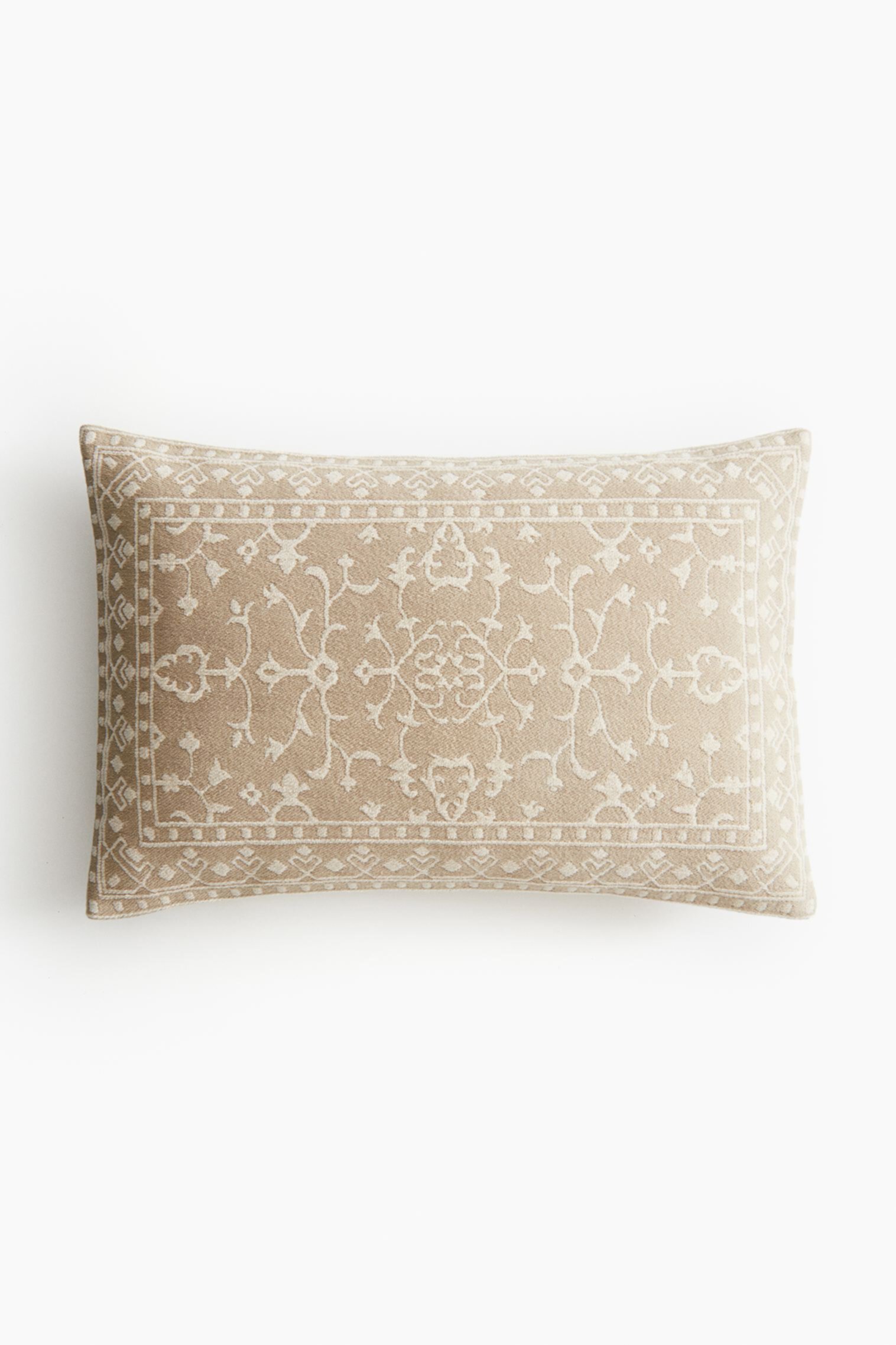 Patterned Cotton Canvas Cushion Cover H&M