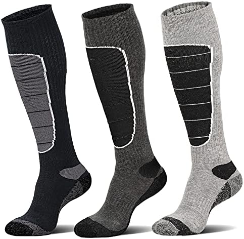 Hylaea Merino Wool Ski Socks, Cold Weather Socks for Snowboarding, Snow, Winter, Thermal Knee-high Warm Socks, Hunting Hylaea