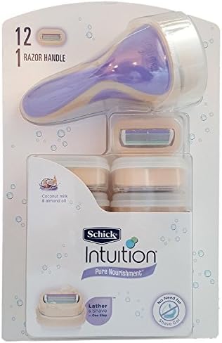 Schick Intuition Pure Nourishment Razor with 12 Cartridges Schick