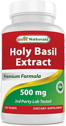 Best Naturals Holy Basil Stress Management 500 mg 120 Veggie Capsules Best Naturals