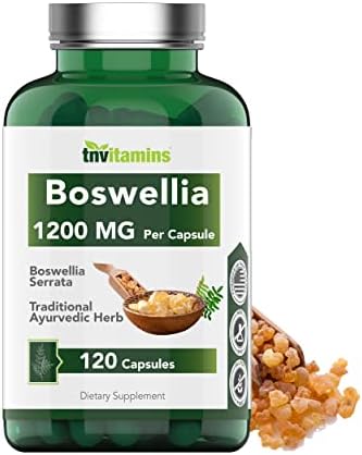 Boswellia Serrata Herbal Extract Capsules (Капсулы) | 1200 MG/Capsule (120 Capsules) | Joint Support Supplement* | Ayurvedic Herb: Indian Olibanum/Frankincense Tnvitamins