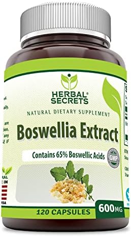 Herbal Secrets Boswellia Serrata Extract (65% Boswellic Acids) 600 mg 120 Capsules (Капсулы) Supplement - Non-GMO - Gluten Free Herbal Secrets