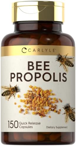 Carlyle Bee Propolis Capsules (Капсулы) 600mg | 150 Count | Extract Supplement | Non-GMO, Gluten Free Carlyle