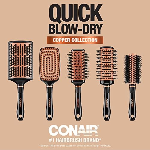 Conair Quick Blow Dry Copper Collection Paddle Brush Dryer Conair