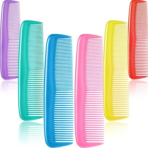 12 Pieces Hair Combs Set Pocket for Women and Men, Fine Dressing Comb,Plastic (Black) Leinuosen