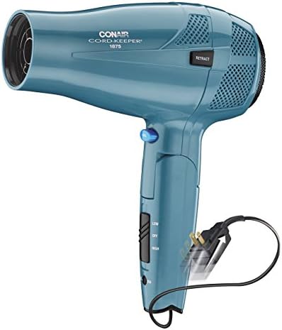 Conair Hair Dryer with Folding Handle and Retractable Cord, 1875W Travel Hair Dryer, Conair Blow Dryer Conair