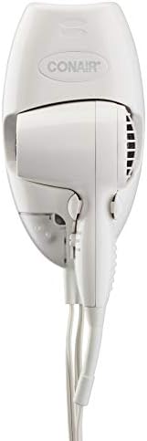 Conair Wall-Mount Hair Dryer, 1600W Hair Dryer with LED Night Light, Wall Mount Blow Dryer Conair