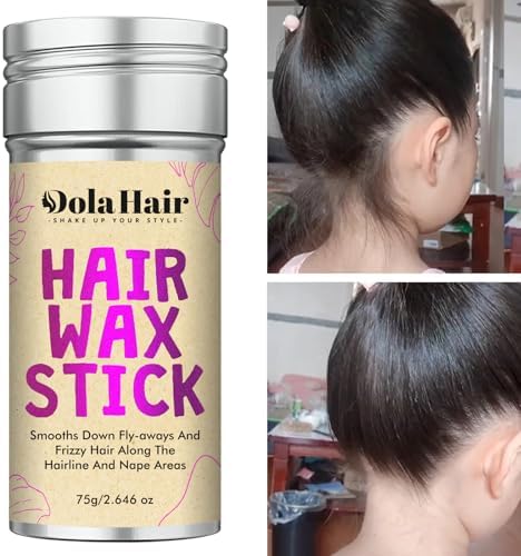 Dolahair Hair Wax Stick - Flyaway Control and Styling Pomade for Kids, Women, and Men - Hair Bun Maker and Accessorie (1 Pack of Wax) Dolahair