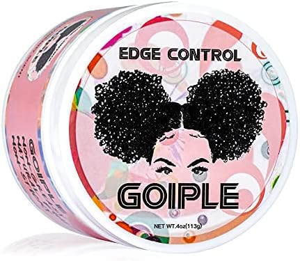 Goiple Edge Control Wax for Women - Strong Hold, Non-greasy Smoother, Strawberry Scent (4oz + Edge Scarf + Hair Bonnet + 2 Edge Brushes) Goiple