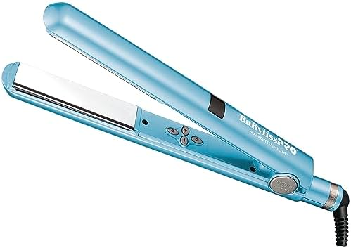 BaBylissPRO Nano Titanium Flat Iron Hair Straightener, 1" Digital Hair Straightener Iron for Professional Salon Results and All Hair Types Babylisspro