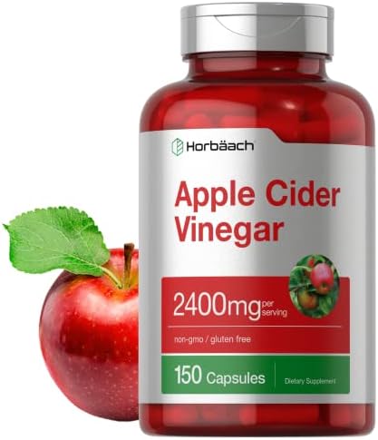 Horbäach Apple Cider Vinegar Capsules | 2400mg | 150 Count | Non-GMO, Gluten Free Supplement Horbäach