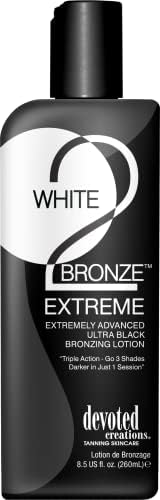 Бронзатор Black White 2 Bronze Extreme 250 мл: Мгновенное затемнение кожи на 3 тона Devoted Creations