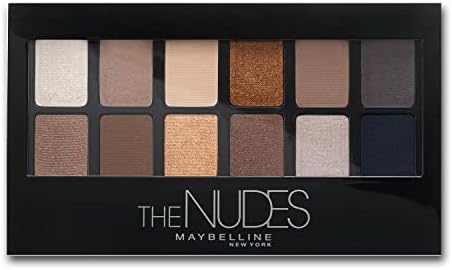 Maybelline The 24K Nudes Gold Eyeshadow Palette Makeup, 12 Pigmented Matte & Shimmer Shades, Blendable Powder, 1 Count MAYBELLINE