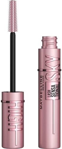 Maybelline Lash Sensational Sky High Washable Mascara Makeup, Volumizing, Lengthening, Defining, Curling, Multiplying, Buildable Formula, Blackest Black, 1 Count MAYBELLINE