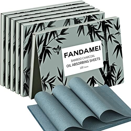 FANDAMEI 600 Counts Oil Blotting Sheets For Face, Oil Blotting Papers For Face, Blotting Paper for Oily Skin, Oil Control Film, Oil Absorbing Sheets For Face, Oil Absorbing Tissues Fandamei