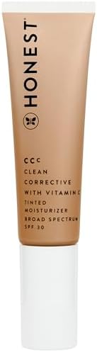 Honest Beauty CCC Clean Corrective with Vitamin C Tinted Moisturizer | Mineral SPF 30 | Vegan + Cruelty Free | Alabaster Fair Light, 1 fl oz HONEST BEAUTY