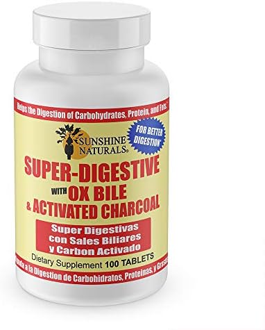 Super Digestive, Activated Charcoal, 100 Tablets (Таблетки), Pack of 3 Sunshine Naturals