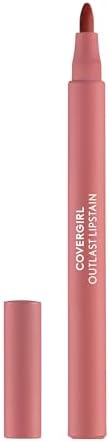 COVERGIRL Outlast, 05 All-Star, Lipstain, Smooth Application, Precise Pen-Like Tip, Transfer-Proof, Satin Stained Finish, Vegan Formula, 0.06oz Covergirl