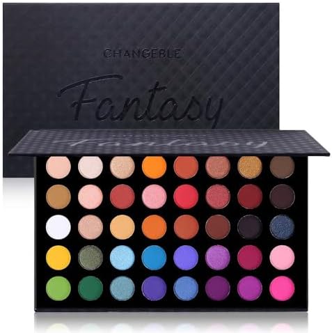 Highly Pigmented Eye Makeup Palette, Matte Shimmer Metallic Eyeshadow Pallet Long Lasting Blendable Natural Colors Make Up Eye Shadows Cosmetics Gift Kit Prism Makeup