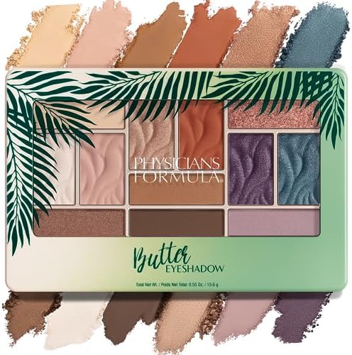 Physicians Formula Murumuru Butter Eyeshadow Palette, Dermatologist Approved, Sultry Nights Physicians Formula