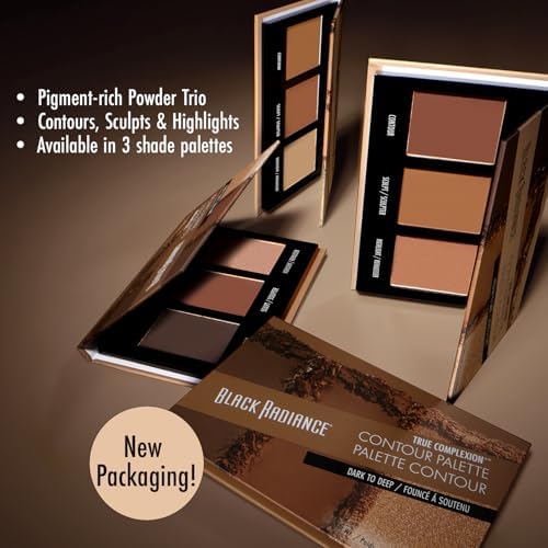 Black Radiance True Complexion Contour Palette, Dark To Deep Black Radiance