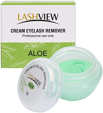 LASHVIEW Eyelash Extension Remover Cream, Eyelash Adhesive Remover, Professional Eyelash Extensions Remover for Salon(ALOE 0.51fl.oz/15ml) LASHVIEW