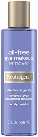 Neutrogena Gentle Oil-Free Eye Makeup Remover & Cleanser for Sensitive Eyes, Non-Greasy Makeup Remover, Removes Waterproof Mascara, Dermatologist & Ophthalmologist Tested, 8.0 fl. oz Neutrogena