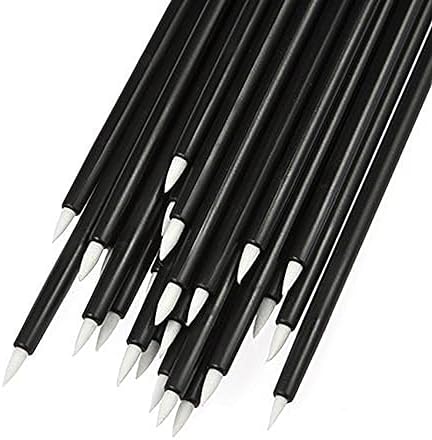 G2PLUS 100PCS Disposable Eyeliner Brush, Makeup Brushes Applicator, Cosmetic Eye Wands, Eyeliner Brush Applicator for Lip Liners, Eye Makeup, Eyelashes and Detail Painting (Black) G2PLUS