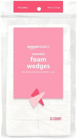 Amazon Basics Cosmetic Foam Wedges For Makeup, 32 Count Amazon Basics