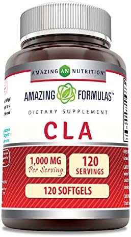 Amazing Formulas CLA 1000mg 120 Softgels (Мягкие капсулы) Supplements | Conjugated Linoleic Acid | Non-GMO | Gluten Free Amazing Nutrition