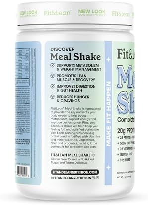 Fit & Lean Meal Shake, Fat Burning Meal Replacement, Protein, Fiber, Probiotics, Chocolate, 1lb, 10 Servings (Порции) Per Container Fit & Lean