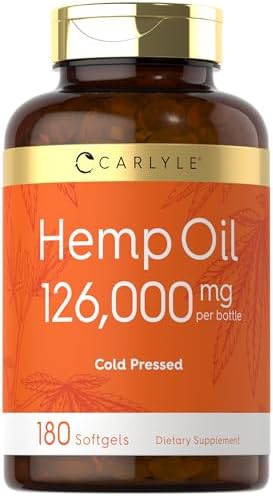 Carlyle Hemp Oil Capsules (Капсулы) | 126,000 mg | 180 Softgels (Мягкие капсулы) | Non-GMO, Gluten Free Carlyle