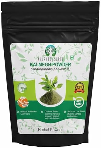 Andrographis paniculata Powder (Порошок) 100 Gm I Kalmegh Powder I Bitter Herb I Supports Immune Health and Respiratory Health I Non-GMO Sustainably Sourced No Additives or Fillers Vegan AYURVEDASHREE