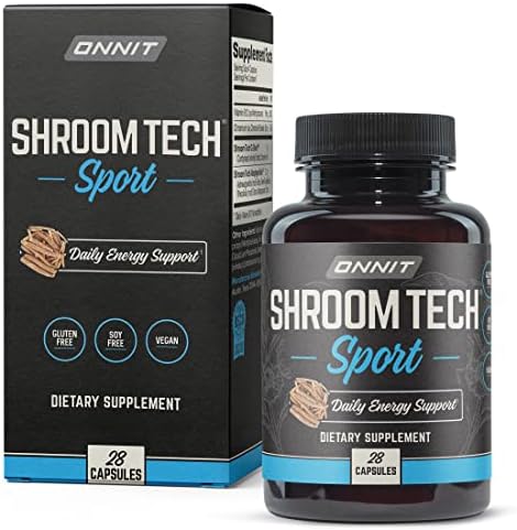 ONNIT Shroom Tech Sport: Clinically Studied Preworkout Supplement with Cordyceps Mushroom (84ct) Onnit