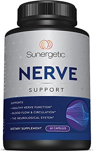 Premium Nerve Support Supplement – with Alpha Lipoic Acid (ALA) 600 mg, Acetyl-L-Carnitine (ALC) & Benfotiamine - Nerve Support Formula for Healthy Circulation, Feet, Hands & Toes - 60 Capsules (Капсулы) Sunergetic