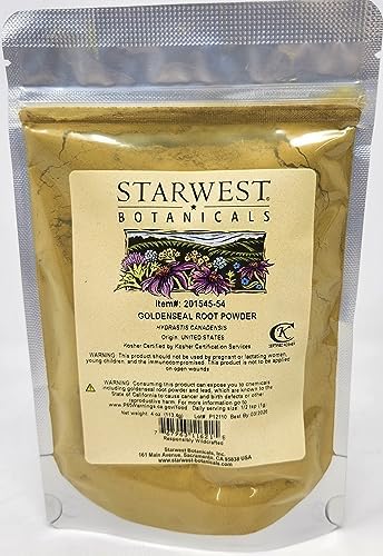 Goldenseal Root Powder (Порошок) Wildcrafted - 4 Oz (113 G) - Starwest Botanicals Starwest Botanicals