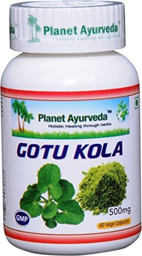 Planet Ayurveda Gotu Kola, 500mg Veg Capsules (Вегетарианские капсулы)-Single Bottle Planet Ayurveda