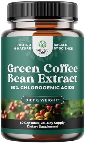 Green Coffee Bean Extract for Weight Loss - Natural Appetite Suppressant for Weight Loss for Women - Herbal Fat Burners for Women and Men for Weight Loss Support and Improved Daily Energy and Immunity Nature Berg