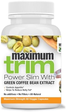 Maximum Slim Most Effective Formulation MaximumTrim Garcinia CAMBOGIA with Green Coffee Bean Extract All Natural Weight Loss, Appetite Suppressant & Fat Burner - Month Supply Maximum Slim