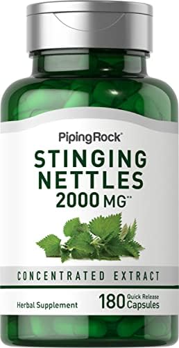 Piping Rock Stinging Nettle Capsules (Капсулы) 2000mg | 180 Count | Nettle Leaf Herbal Extract | Gluten Free Supplement, Non-GMO Piping Rock