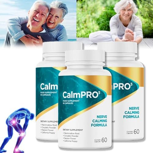 Calmpro5 - Calmpro5 Nerve Capsules (Капсулы), Calmpro5 for Sciatic Pain, Calmpro5 Nerve Calming Formula, Natural Plant Ingredients, Calms Nerve Discomfort, Reduces Fatigue, Regaining Your Confidence (3pc) Generic