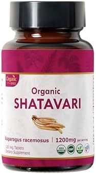 SHATAVARI 120 Tablets (Таблетки) | Asparagus Racemosus (Shatavari) 1200mg per Serving (Порция) | Organic and Natural | Supports Women’s Health and Immune System | Vegan and USDA Certified 120tab ORGANIC SPREE