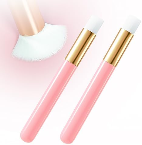 Buqikma 2 Pieces Lash Brush Cleaning Lash Shampoo Brushes for Nose Cleaning Fan Brush Peel Off Blackhead Brush Remover Tool, Lash Wash,Lash Supplies（Pink） Buqikma