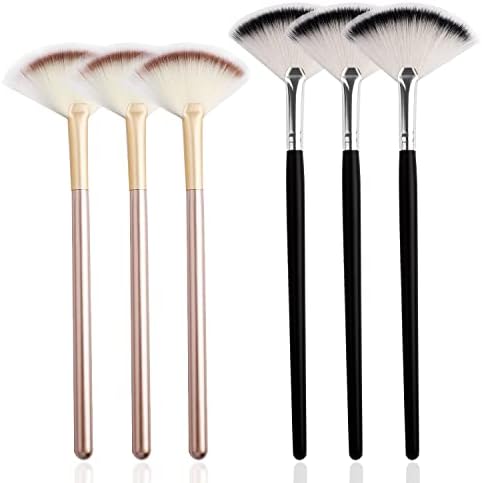 12 Pieces Fan Brushes for Facials Slim Soft Face Mask Brush Applicator for Glycolic Acid Peel Mask Esthetician Face Makeup Brush Pimoys