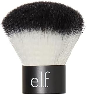 e.l.f. Kabuki Face Brush, Synthetic Haired, Versatile, Compact, Applies Bronzer, Powder (Порошок), or Highlighter, Soft, Absorbent, Wet or Dry Product, Compact, Travel-Size, 0.64 Oz E.l.f.