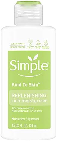 Simple Kind to Skin Face Moisturizer For Sensitive Skin Replenishing Rich 12-Hour Moisturization for All Skin Types 4.2 oz (Унции) Simple