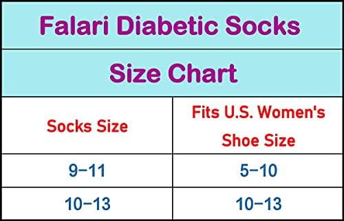 Женские хлопковые диабетические носки Falari для комфорта и здоровья - 6 пар Falari