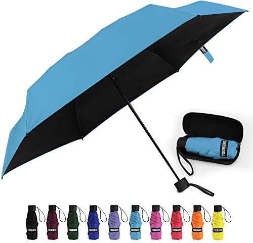 Yoobure Small Mini Umbrella with Case Light Compact Design Perfect for Travel Lightweight Portable Parasol Outdoor Sun&Rain Umbrellas Yoobure