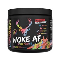 Woke AF High-Stimulant Pre-Workout Sour Power -- 20 Servings (Порции) Bucked Up